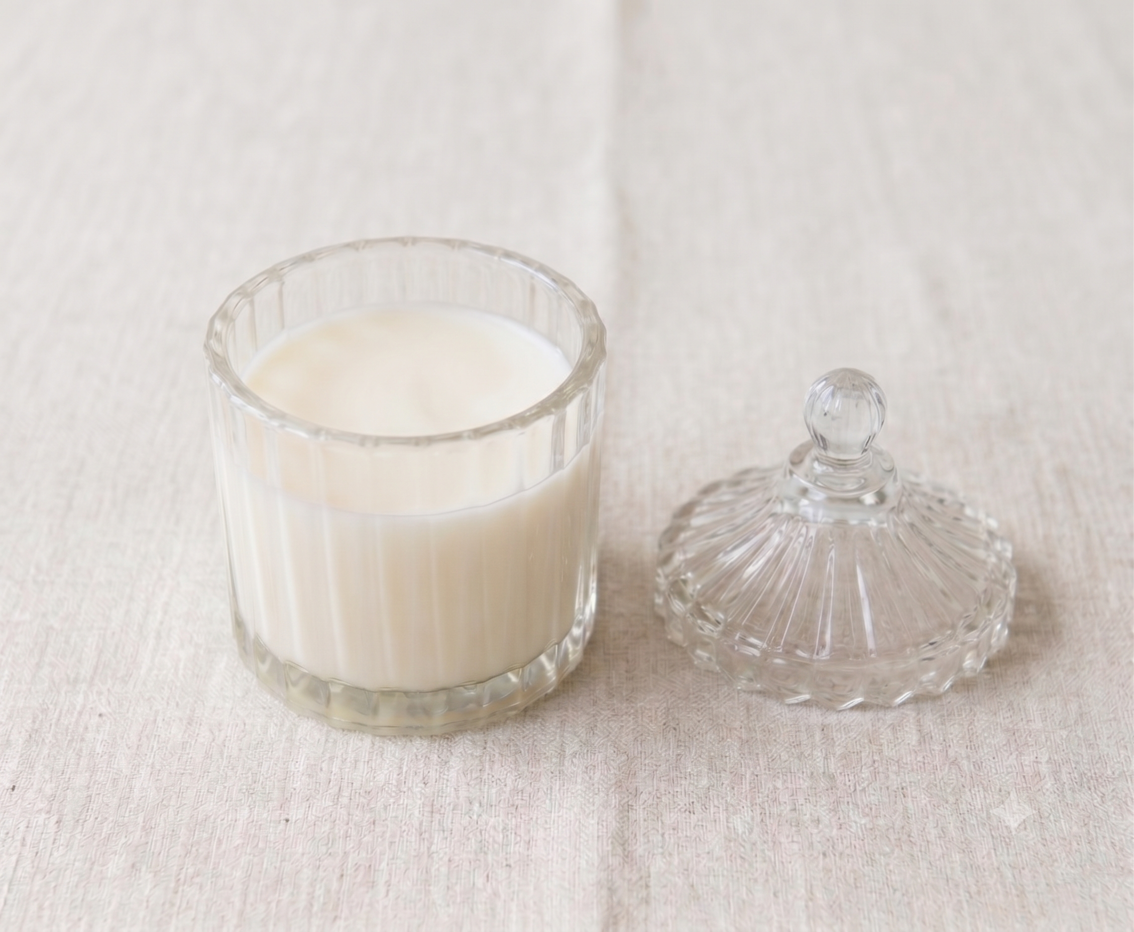 VELA AROMATICA DE CRISTAL ESTRIADO - CITRONELA 150 G.