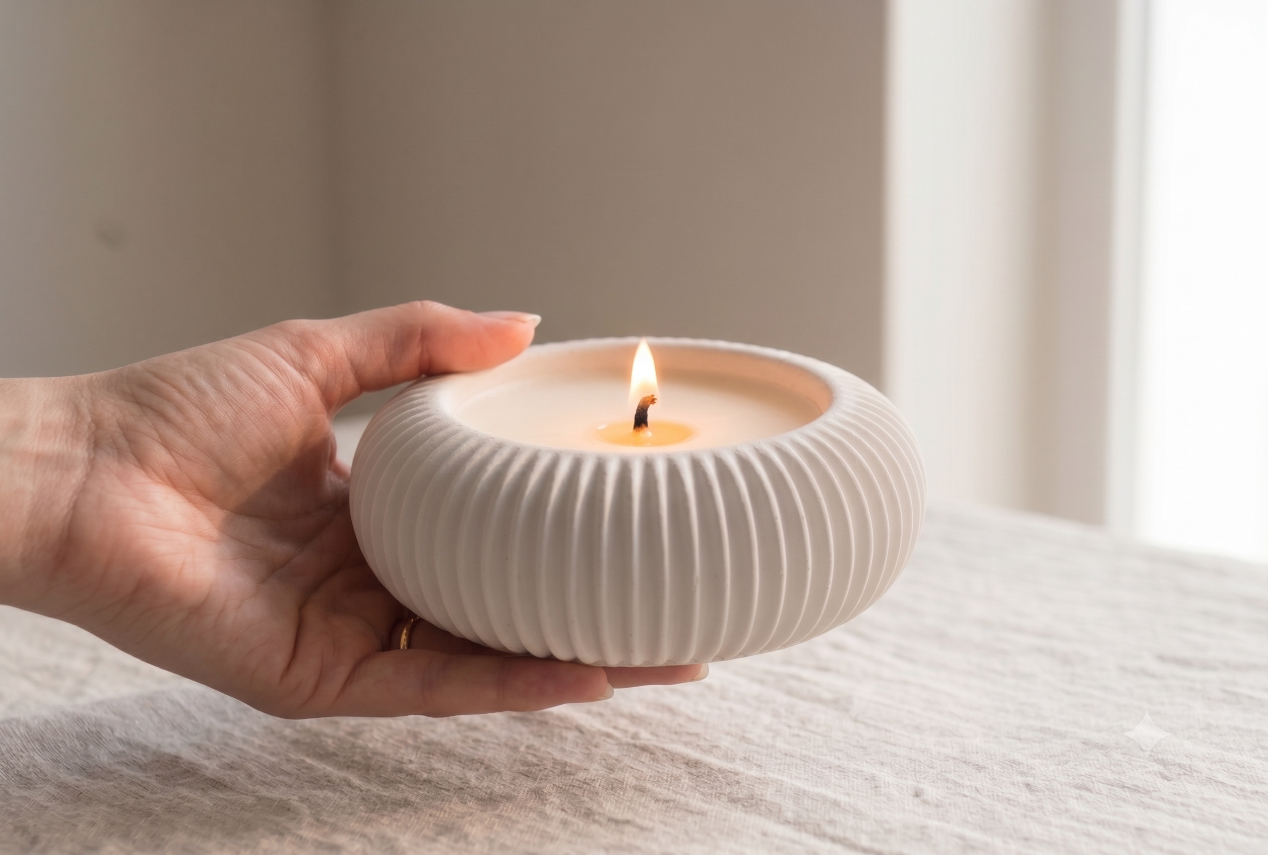 VELA CUENCO ACANALADO 150 G.