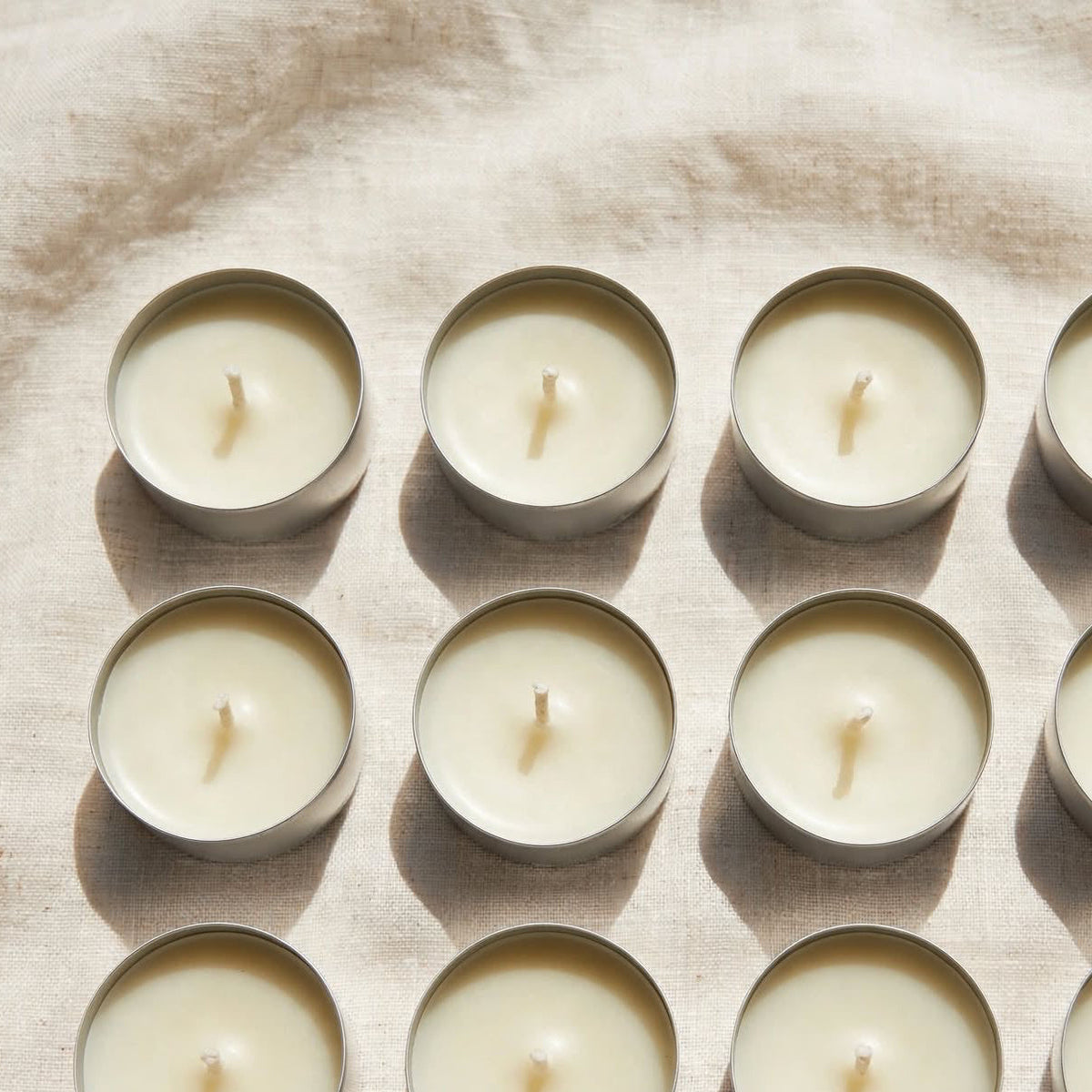 Velas de té 100% soja - Sin aroma